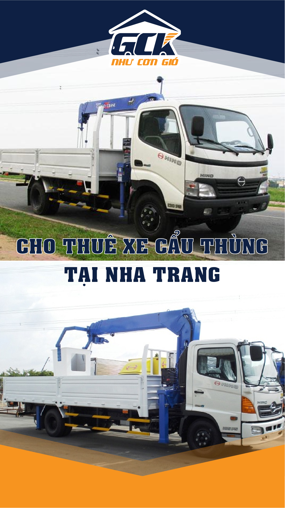 Cho thuê xe cẩu thùng tại Nha Trang